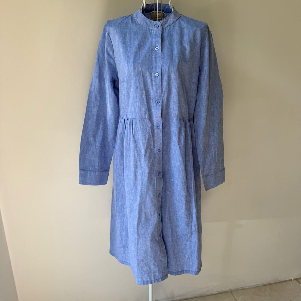 Tuckernuck Light Blue Button-Front Midi Dress